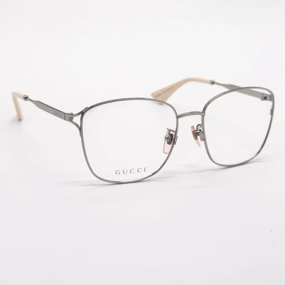 NEW GUCCI GG0819OA 003 WOMEN SILVER EYEGLASSES GUCCI